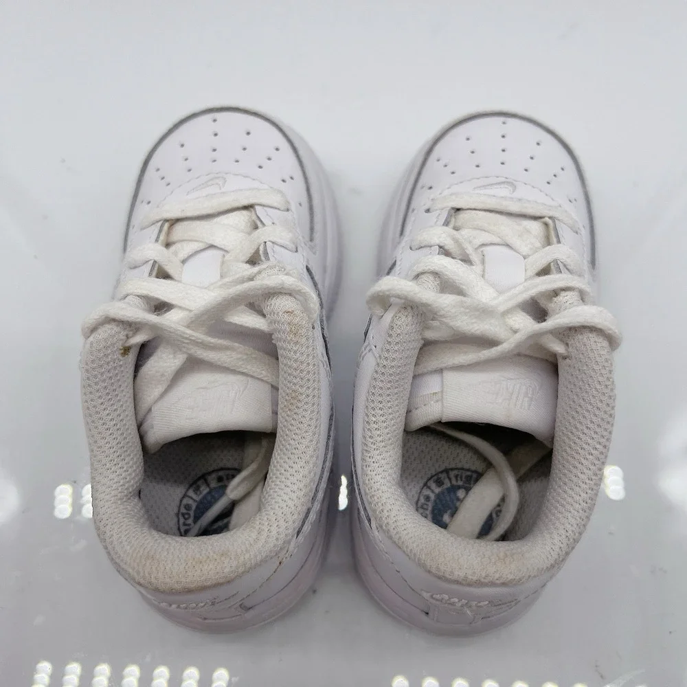 Nike Air Force 1  TD White Kid's Sneakers Toddler Triple White Low Top Size 6 C